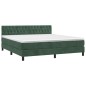 vidaXL Boxspringbett mit Matratze Dunkelgrün 180x200 cm Samt vidaXL Boxspringbett mit Matratze Dunkelgrün 180x200 cm Samt