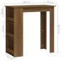 vidaXL Bartisch mit Regal Braun Eiche 102x50x103,5 cm Holzwerkstoff vidaXL Bartisch mit Regal Braun Eiche 102x50x103,5 cm Holzwerkstoff