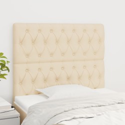 vidaXL Kopfteile 2 Stk. Creme 100x7x78/88 cm Stoff