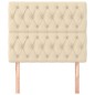 vidaXL Kopfteile 2 Stk. Creme 100x7x78/88 cm Stoff vidaXL Kopfteile 2 Stk. Creme 100x7x78/88 cm Stoff