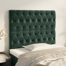 vidaXL Kopfteile 2 Stk. Dunkelgrün 90x7x78/88 cm Samt