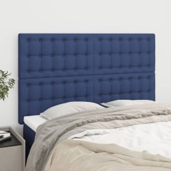 vidaXL Kopfteile 4 Stk. Blau 72x5x78/88 cm Stoff