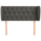 vidaXL Kopfteil mit Ohren Dunkelgrau 103x23x78/88 cm Samt vidaXL Kopfteil mit Ohren Dunkelgrau 103x23x78/88 cm Samt