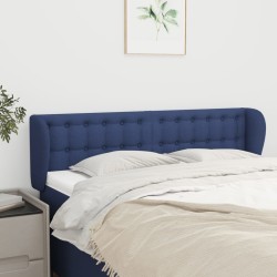vidaXL Kopfteil mit Ohren Blau 147x23x78/88 cm Stoff