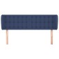 vidaXL Kopfteil mit Ohren Blau 147x23x78/88 cm Stoff vidaXL Kopfteil mit Ohren Blau 147x23x78/88 cm Stoff