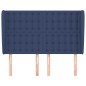 vidaXL Kopfteil mit Ohren Blau 147x23x118/128 cm Stoff