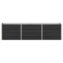 vidaXL Garten-Hochbeet Verzinkter Stahl 240×40×45 cm Anthrazit