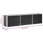 vidaXL Garten-Hochbeet Verzinkter Stahl 240×40×45 cm Anthrazit vidaXL Garten-Hochbeet Verzinkter Stahl 240×40×45 cm Anthrazit