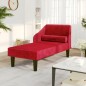 vidaXL Chaiselongue mit Nackenrolle Weinrot Samt vidaXL Chaiselongue mit Nackenrolle Weinrot Samt