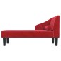 vidaXL Chaiselongue mit Nackenrolle Weinrot Samt vidaXL Chaiselongue mit Nackenrolle Weinrot Samt