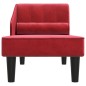 vidaXL Chaiselongue mit Nackenrolle Weinrot Samt vidaXL Chaiselongue mit Nackenrolle Weinrot Samt