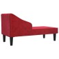 vidaXL Chaiselongue mit Nackenrolle Weinrot Samt vidaXL Chaiselongue mit Nackenrolle Weinrot Samt