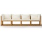 vidaXL 4-Sitzer-Gartensofa mit Auflagen Creme Akazie Massivholz vidaXL 4-Sitzer-Gartensofa mit Auflagen Creme Akazie Massivholz