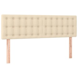 vidaXL Kopfteile 2 Stk. Creme 72x5x78/88 cm Stoff