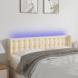 vidaXL LED Kopfteil Creme 147x16x78/88 cm Stoff