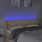 vidaXL LED Kopfteil Creme 147x16x78/88 cm Stoff