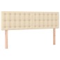 vidaXL Boxspringbett mit Matratze Creme 140x190 cm Stoff vidaXL Boxspringbett mit Matratze Creme 140x190 cm Stoff