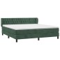 vidaXL Boxspringbett mit Matratze Dunkelgrün 180x200 cm Samt vidaXL Boxspringbett mit Matratze Dunkelgrün 180x200 cm Samt