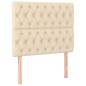 vidaXL Boxspringbett mit Matratze Creme 100x200 cm Stoff vidaXL Boxspringbett mit Matratze Creme 100x200 cm Stoff