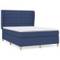 vidaXL Boxspringbett mit Matratze Blau 140x190 cm Stoff vidaXL Boxspringbett mit Matratze Blau 140x190 cm Stoff