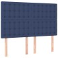 vidaXL Boxspringbett mit Matratze Blau 140x190 cm Stoff vidaXL Boxspringbett mit Matratze Blau 140x190 cm Stoff