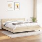 vidaXL Boxspringbett mit Matratze Creme 200x200 cm Stoff vidaXL Boxspringbett mit Matratze Creme 200x200 cm Stoff