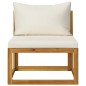 6-tlg. Garten-Lounge-Set mit Auflagen Creme Massivholz Akazie 6-tlg. Garten-Lounge-Set mit Auflagen Creme Massivholz Akazie