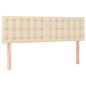 vidaXL Boxspringbett mit Matratze & LED Creme 140x190 cm Stoff vidaXL Boxspringbett mit Matratze & LED Creme 140x190 cm Stoff