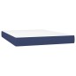 vidaXL Boxspringbett mit Matratze Blau 140x190 cm Stoff vidaXL Boxspringbett mit Matratze Blau 140x190 cm Stoff
