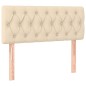 vidaXL Boxspringbett mit Matratze Creme 90x200 cm Stoff vidaXL Boxspringbett mit Matratze Creme 90x200 cm Stoff