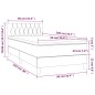 vidaXL Boxspringbett mit Matratze Creme 90x200 cm Stoff vidaXL Boxspringbett mit Matratze Creme 90x200 cm Stoff