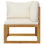 12-tlg. Garten-Lounge-Set mit Auflagen Creme Massivholz Akazie 12-tlg. Garten-Lounge-Set mit Auflagen Creme Massivholz Akazie