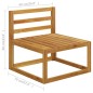 12-tlg. Garten-Lounge-Set mit Auflagen Creme Massivholz Akazie 12-tlg. Garten-Lounge-Set mit Auflagen Creme Massivholz Akazie