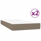 vidaXL Boxspringbett mit Matratze Taupe 200x200 cm Stoff vidaXL Boxspringbett mit Matratze Taupe 200x200 cm Stoff