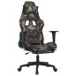 vidaXL Gaming-Stuhl mit Massage & Fußstütze Schwarz Camouflage Stoff vidaXL Gaming-Stuhl mit Massage & Fußstütze Schwarz Camouflage Stoff