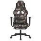 vidaXL Gaming-Stuhl mit Massage & Fußstütze Schwarz Camouflage Stoff vidaXL Gaming-Stuhl mit Massage & Fußstütze Schwarz Camouflage Stoff