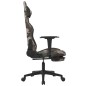vidaXL Gaming-Stuhl mit Massage & Fußstütze Schwarz Camouflage Stoff vidaXL Gaming-Stuhl mit Massage & Fußstütze Schwarz Camouflage Stoff