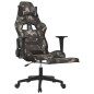 vidaXL Gaming-Stuhl mit Massage & Fußstütze Schwarz Camouflage Stoff vidaXL Gaming-Stuhl mit Massage & Fußstütze Schwarz Camouflage Stoff