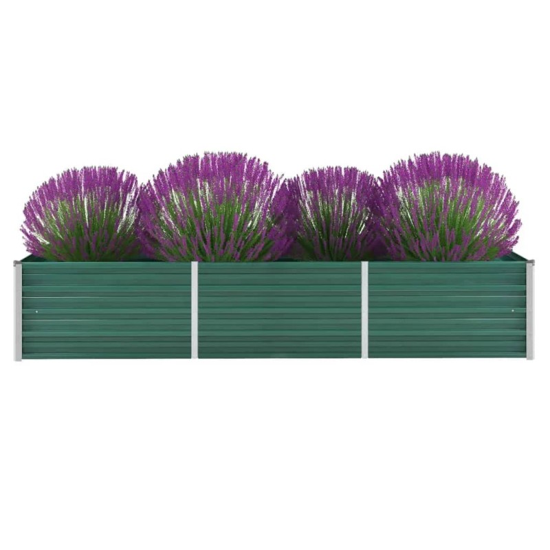 vidaXL Garten-Hochbeet Verzinkter Stahl 240x80x45 cm Grün vidaXL Garten-Hochbeet Verzinkter Stahl 240x80x45 cm Grün