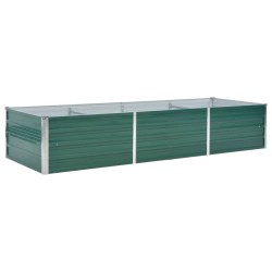 vidaXL Garten-Hochbeet Verzinkter Stahl 240x80x45 cm Grün