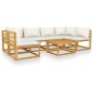 vidaXL 7-tlg. Garten-Lounge-Set mit Auflagen Creme Massivholz Akazie vidaXL 7-tlg. Garten-Lounge-Set mit Auflagen Creme Massivholz Akazie
