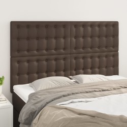 vidaXL Kopfteile 4 Stk. Braun 72x5x78/88 cm Kunstleder
