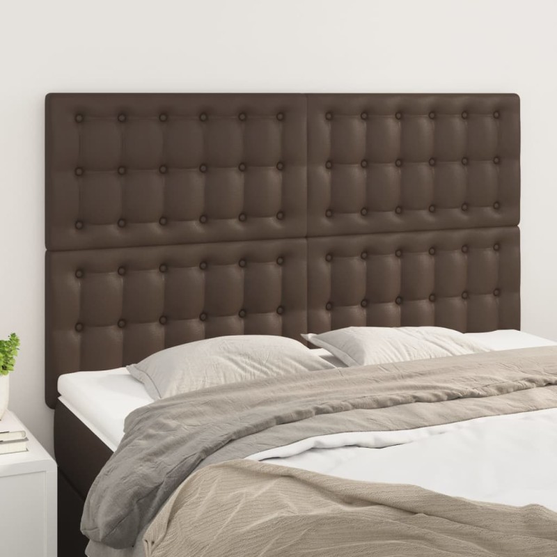 vidaXL Kopfteile 4 Stk. Braun 72x5x78/88 cm Kunstleder vidaXL Kopfteile 4 Stk. Braun 72x5x78/88 cm Kunstleder
