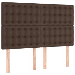 vidaXL Kopfteile 4 Stk. Braun 72x5x78/88 cm Kunstleder