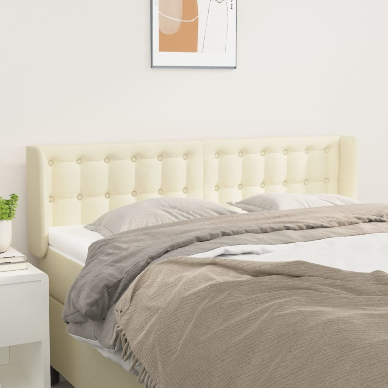 vidaXL Kopfteil mit Ohren Creme 147x16x78/88 cm Kunstleder vidaXL Kopfteil mit Ohren Creme 147x16x78/88 cm Kunstleder