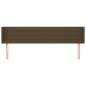 vidaXL Kopfteil mit Ohren Dunkelbraun 203x16x78/88 cm Stoff