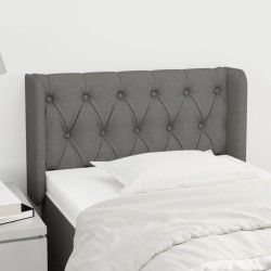 vidaXL Kopfteil mit Ohren Dunkelgrau 83x16x78/88 cm Stoff
