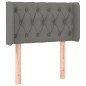 vidaXL Kopfteil mit Ohren Dunkelgrau 83x16x78/88 cm Stoff vidaXL Kopfteil mit Ohren Dunkelgrau 83x16x78/88 cm Stoff