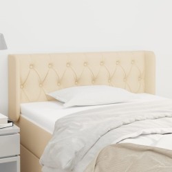vidaXL Kopfteil mit Ohren Creme 93x16x78/88 cm Stoff