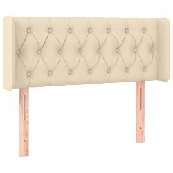vidaXL Kopfteil mit Ohren Creme 93x16x78/88 cm Stoff